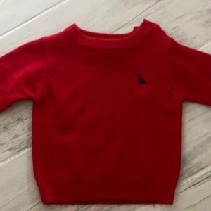 Healthtex red sweater 18M